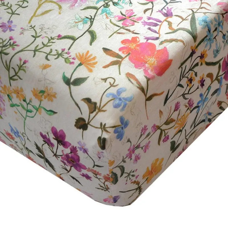 Fitted Sheet made with Liberty Fabric LINEN GARDEN - Coco & Wolf