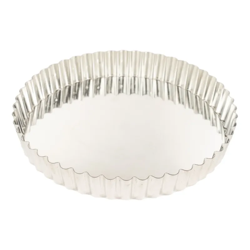 Gobel Quiche Pan with Removable Bottom, 1" Deep, Tin Plated Steel