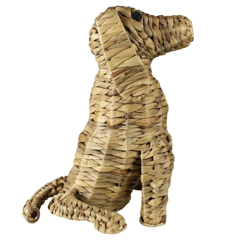 Sitting Dog, Water Hyacinth Set Of 4 By HomArt | Animals & Pets | Modishstore - 1