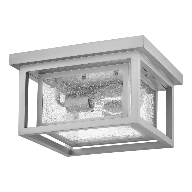 Republic 11" Outdoor Flush Mount | Satin Nickel
