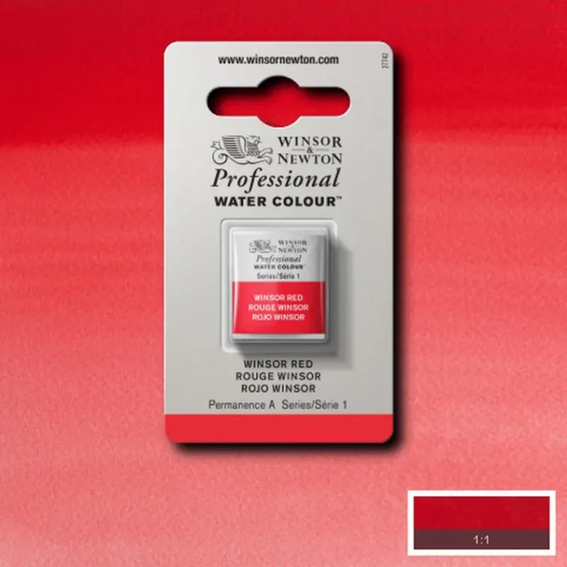 Winsor Red Half Pan - S1 Professional Watercolour