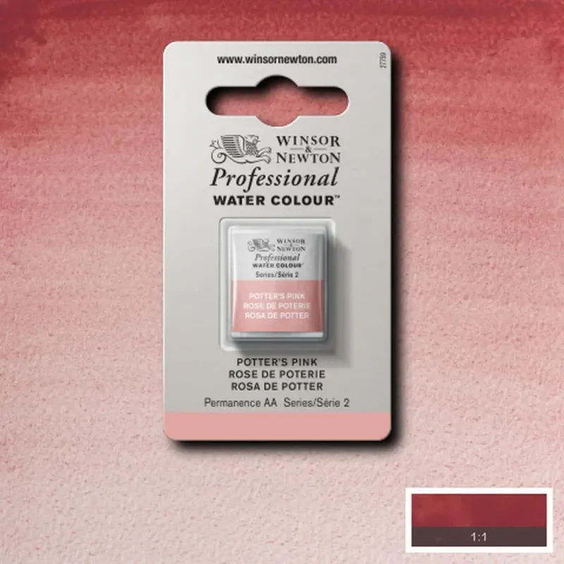 Professional Watercolour Series 2 Half Pan - Potters Pink