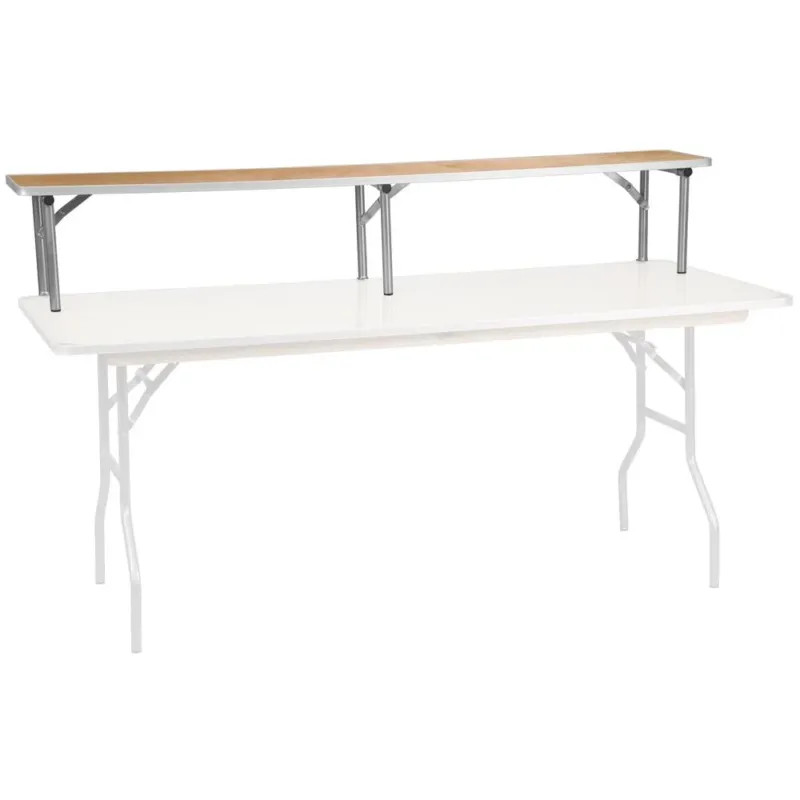 72'' X 12'' X 12'' Birchwood Bar Top Riser With Silver Legs By Flash Furniture | Side Tables | Modishstore - 1