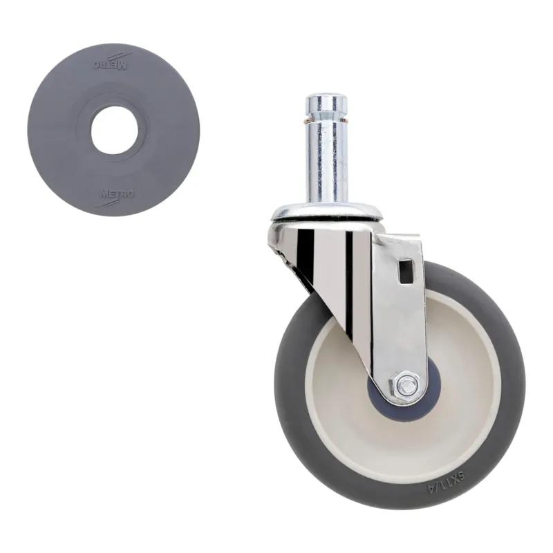 Metro Swivel Stem Caster, 5", Polyurethane