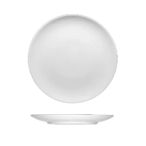 BauscherHepp Options Flat Round Coupe Plate, 11.8", White (12-pack)