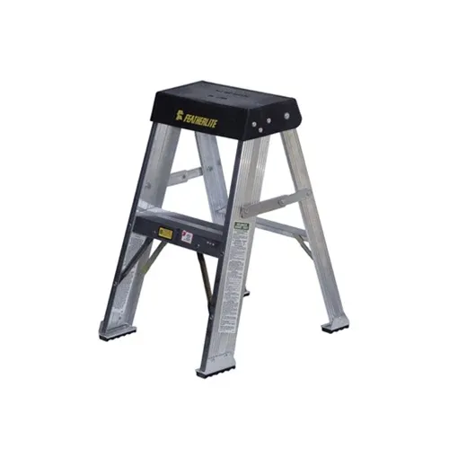 Featherlite Series 3400 Extra-Heavy Duty Step Ladder, 300 lb Load Capacity, 2', Aluminum