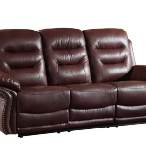 44" Comfortable Burgundy Leather Sofa By Homeroots | Sofas | Modishstore