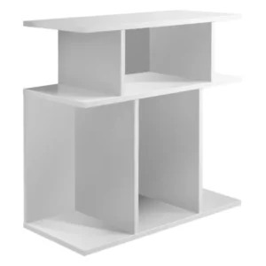 24" White End Table With 6 By Homeroots | End Tables | Modishstore