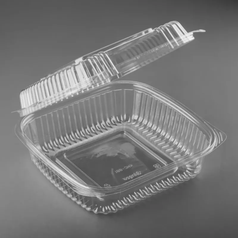 Eco-Packaging Hinged Clamshell Deli Container, 8" x 8", Clear (200-pack), FINAL SALE