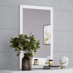 White Glass Mirror By Homeroots | Mirrors | Modishstore