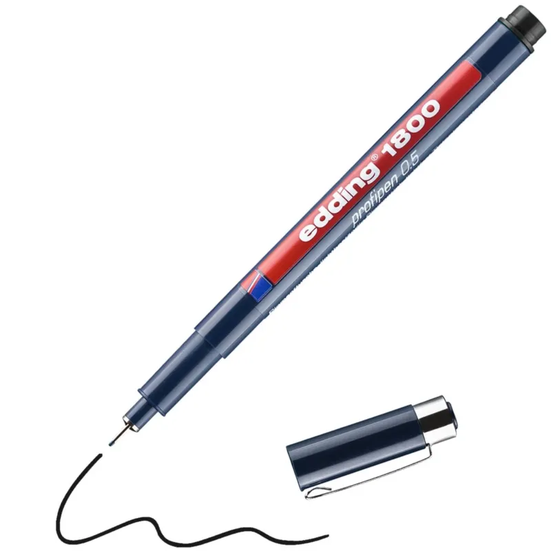 edding 1800 Profipen 0,5 mm – schwarz, Faserzeichner
