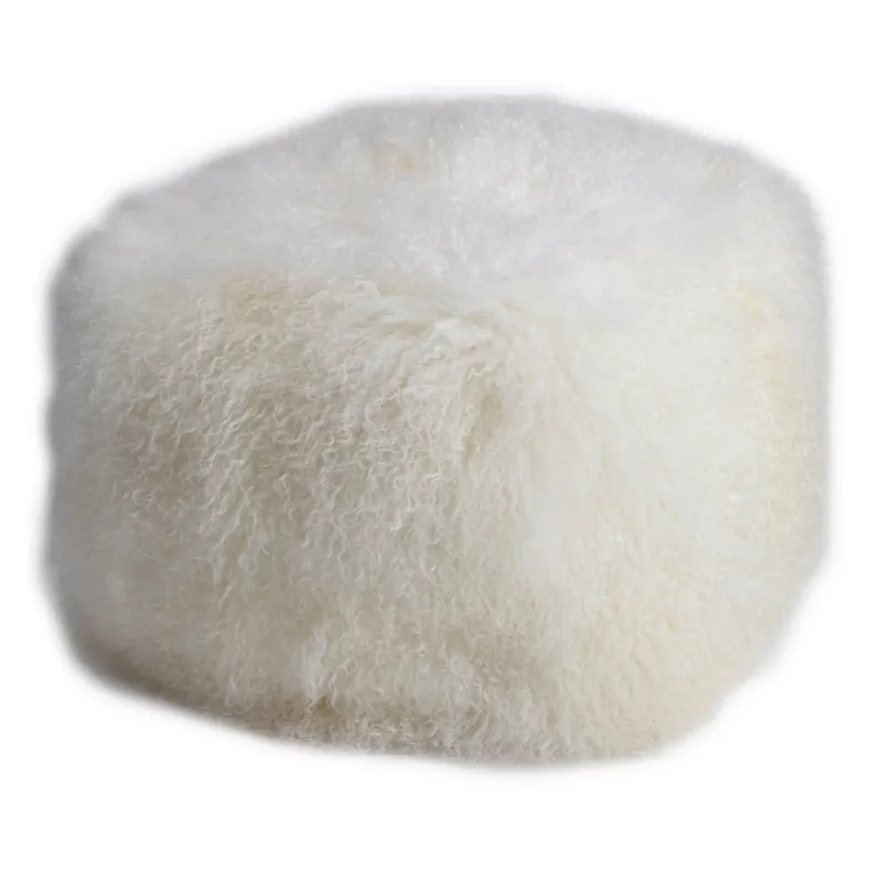 A&B Home Mongolia Lamb Fur Cube | Ottomans | Modishstore