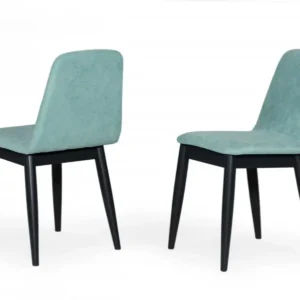 Set of Two Mint Fabric Dining Chairs By Homeroots | Dining Chairs | Modishstore