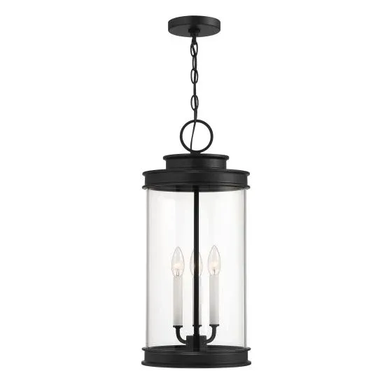 Englewood 3-Light Outdoor Hanging Lantern | Matte Black