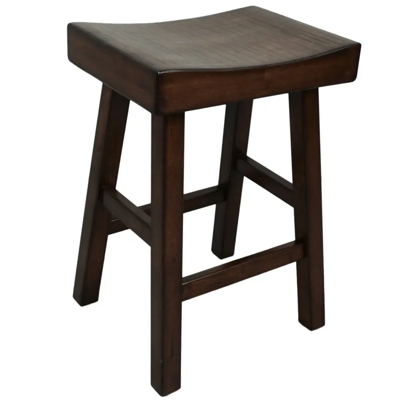 25" Espresso Backless Counter Height Bar Chair With Footrest By Homeroots | Bar Stools | Modishstore