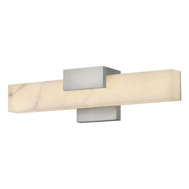 Cadiz 20" LED Alabaster Vanity | Brushed Nickel
