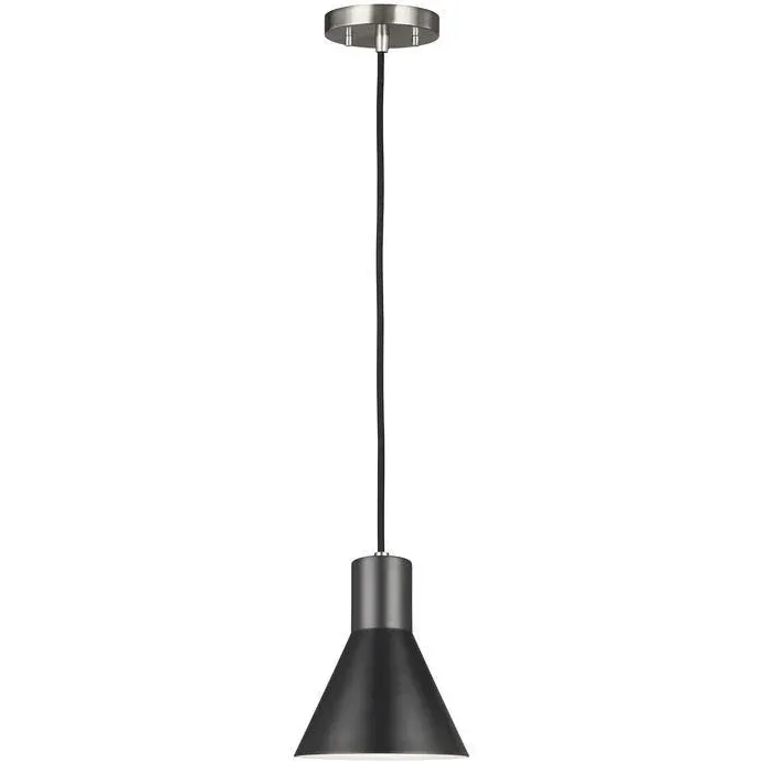 Towner Pendant | Brushed Nickel/Black