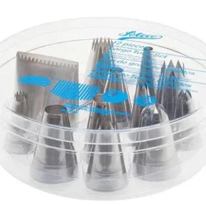 Ateco 12 Piece Large Tube Piping Tip/Decorating Set w Storage Box