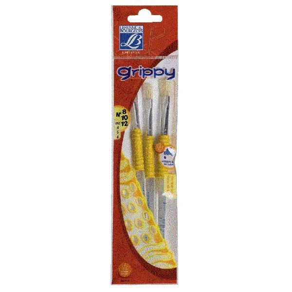 C&C GRIPPY BRUSHES 3PK -HOG HAIR