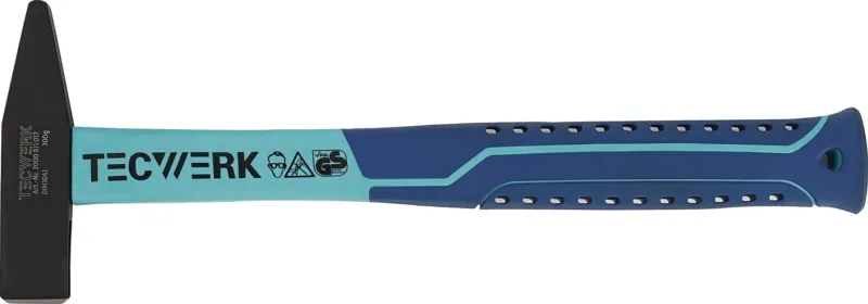 Schlosserhammer 300g Fiberglas TECWERK – DIN 1041, unzerbrechlicher Stiel