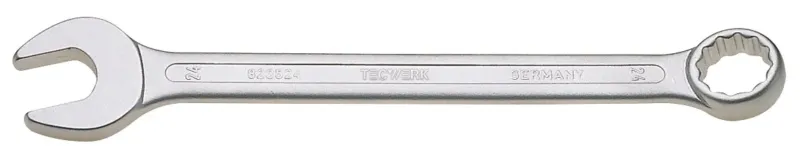 TECWERK Ringmaulschlüssel SW 10 mm extra lang – CV-Stahl verchromt, Form A