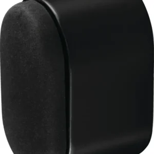 HERMETA Wandtürpuffer 4700 Aluminium schwarz kunststoffbeschichtet Länge 25 mm