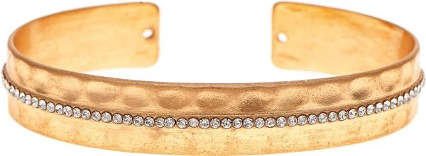 Matte Crystal Lined Cuff Bracelet — Rain Jewelry Collection