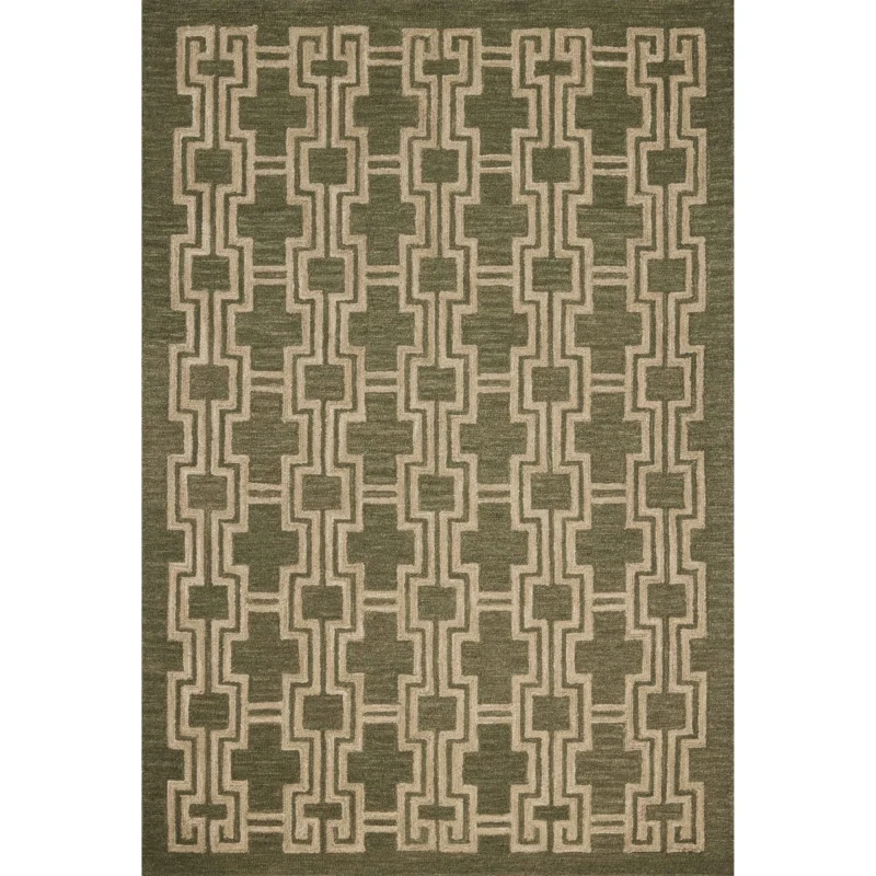 Barrow Rug 02 | Jeremiah Brent x Loloi | Moss / Beige