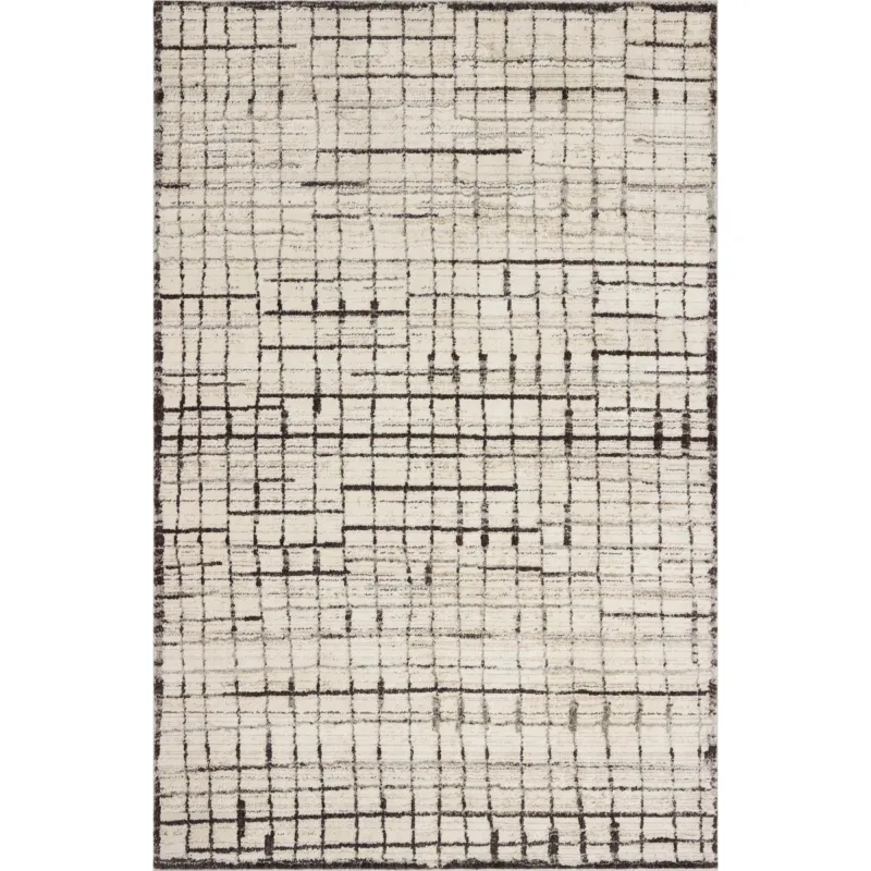 Bleecker Rug 01 | Jeremiah Brent X Loloi | Ivory / Charcoal
