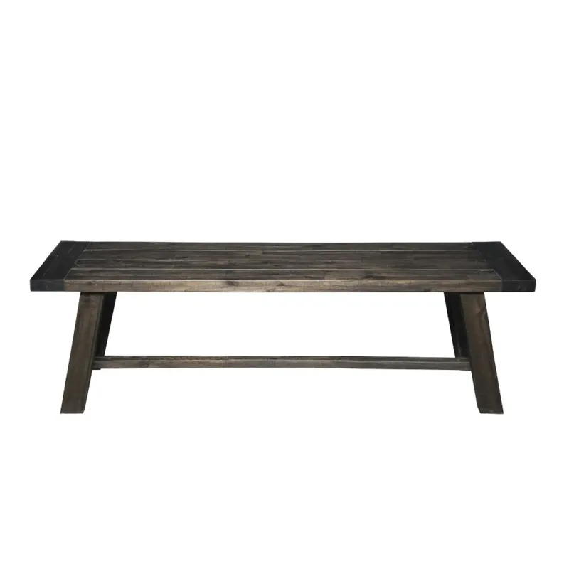 Bench In Acacia Wood Gray By Benzara | Stools & Benches | Modishstore