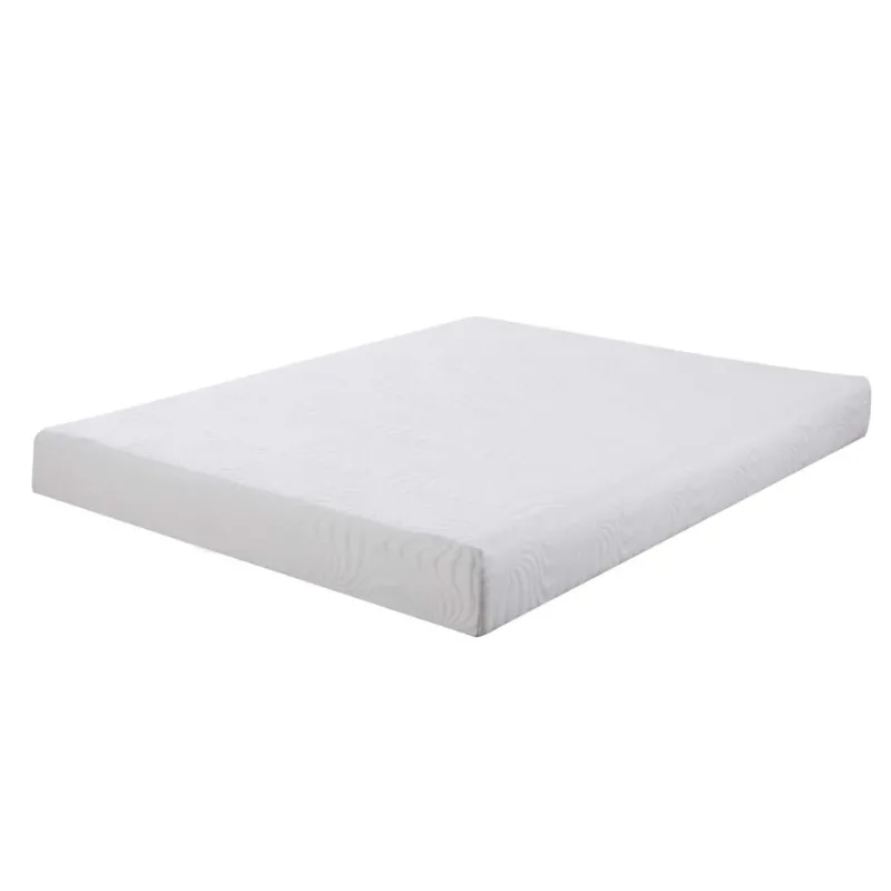 Full Size Mattress With Patterned Fabric Upholstery, White By Benzara | Mattresses | Modishstore