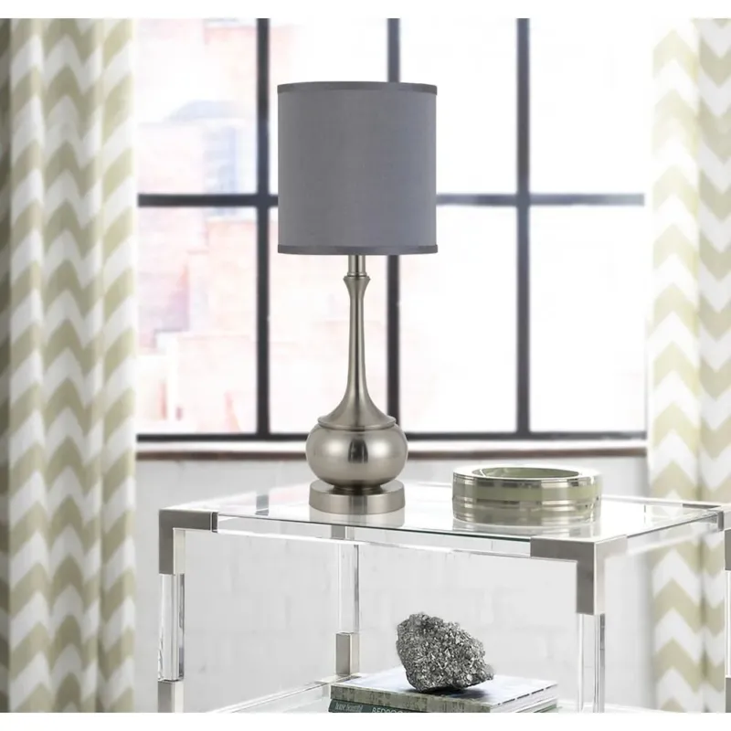 Cal Lighting BO-2256TB-BS 100W Tapron Metal Accent Lamp | Modishstore | Table Lamps