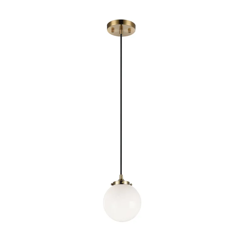 Bougie 1-Light Pendant | Aged Gold Brass / Opal