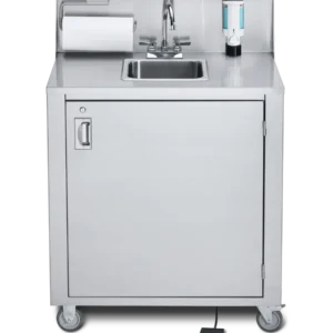 Crown Verity CV-PHS-1 Portable Handwashing Sink Unit, Hot & Cold, Fresh & Waste Water Tanks, 120 V