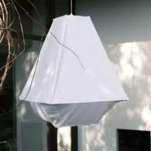 Candelabra Ceiling Light – Antique White Cotton