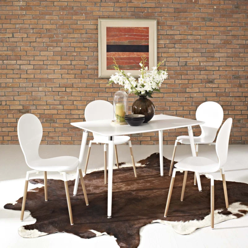 Modway Lode Rectangle Wood Dining Table - White - EEI-1094 | Dining Tables | Modishstore - 1