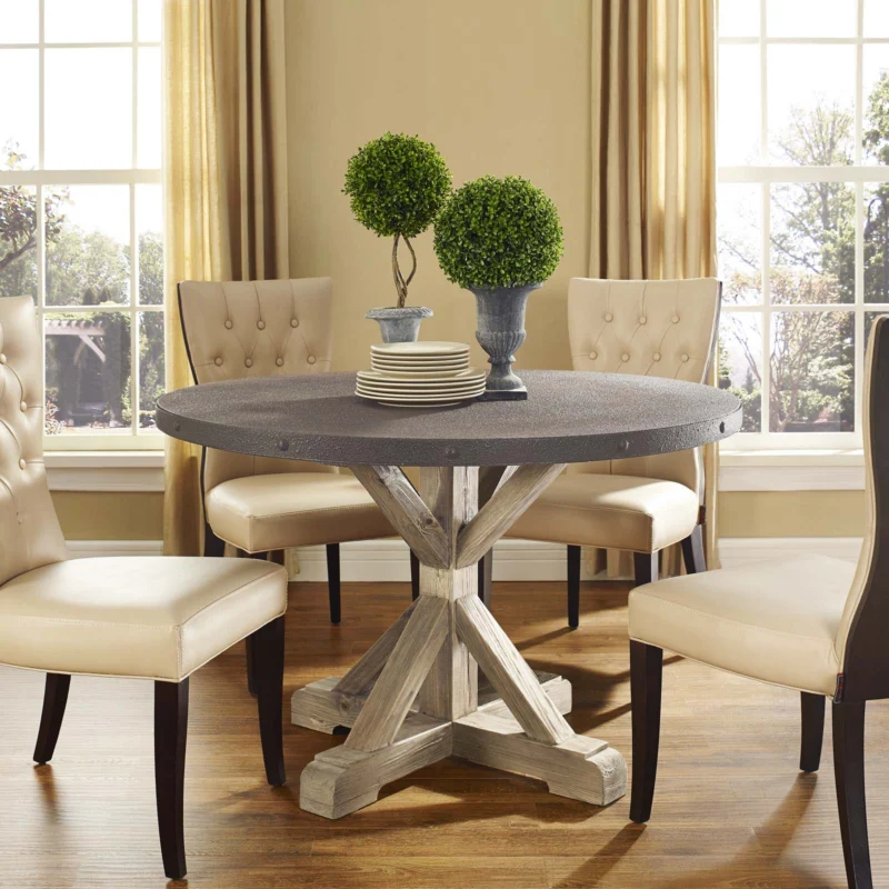 Stitch Round Wood Top Dining Table By Modway - EEI-1207 | Dining Tables | Modishstore - 1