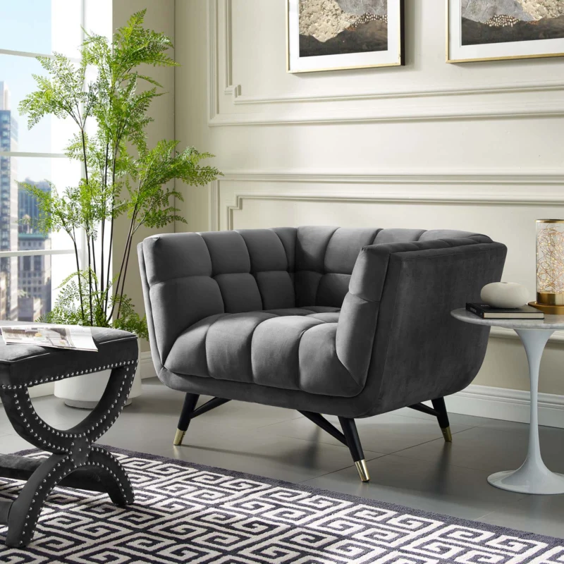 Modway Adept Upholstered Velvet Armchair - EEI-3060 | Armchairs | Modishstore - 1