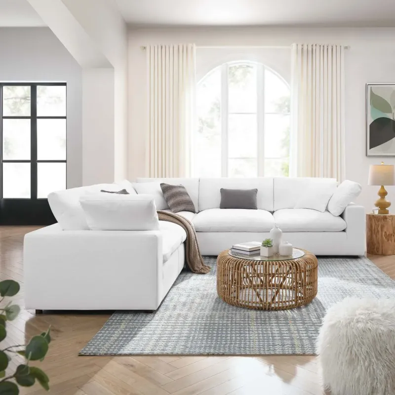 Modway Commix Down Filled Overstuffed 5 Piece Sectional Sofa Set - EEI-3359 | Sofa Set | Modishstore - 1