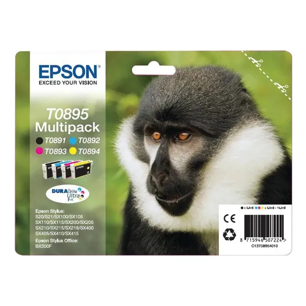 Epson T0895 Ink Cart Durabrite Cmyk