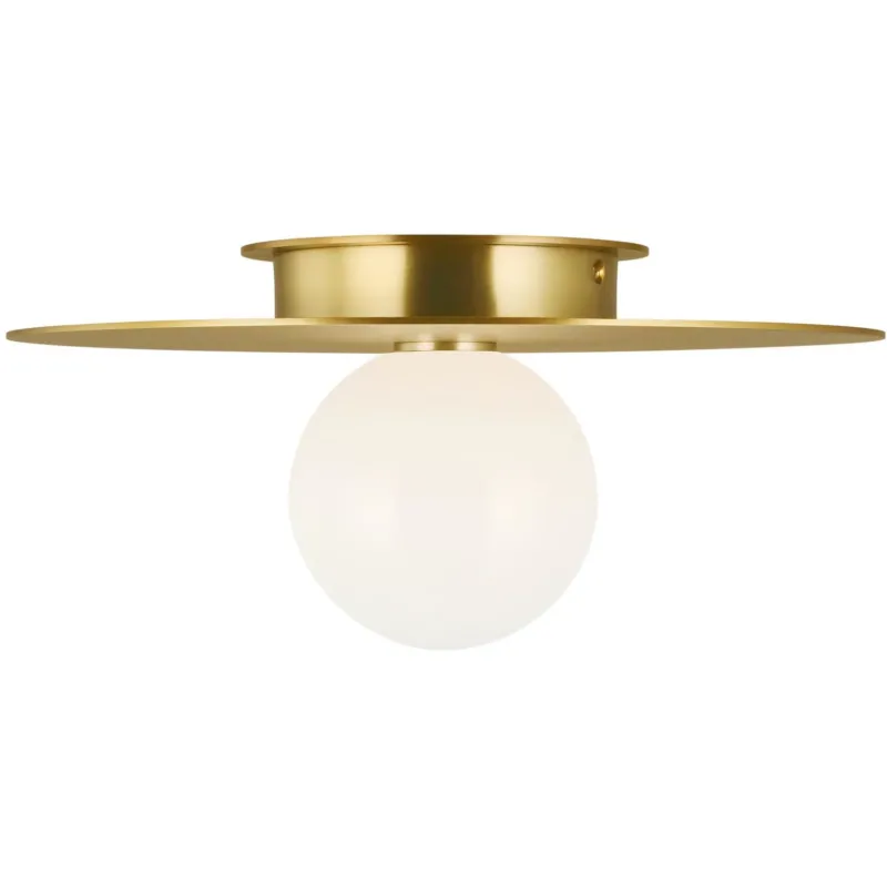 Nodes Medium Flush Mount | Burnished Brass