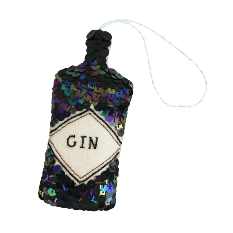 Dark Gin Sequin Hanging Ornament