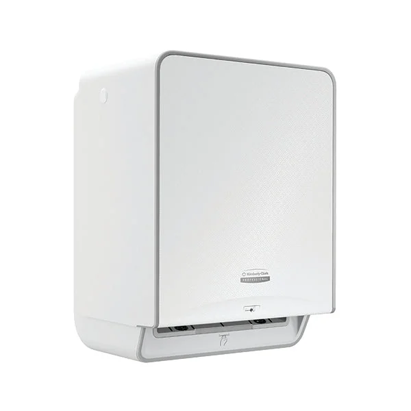 Kimberly Clark ICON Automatic Rolled Hand Towel Dispenser White and Faceplate White Mosaic 53940