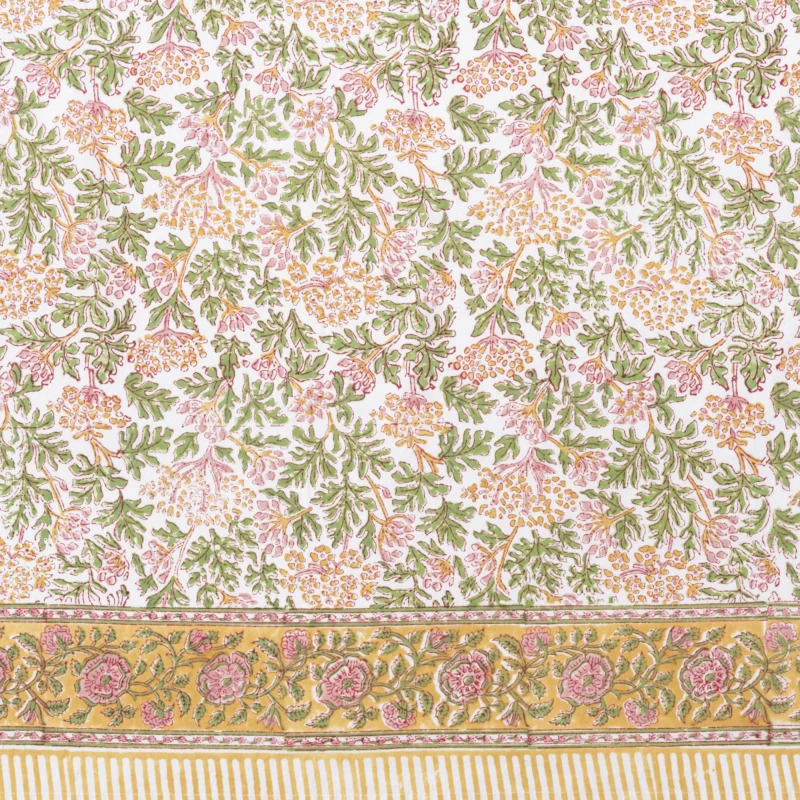 Kelpie Tablecloth In Pink-Green