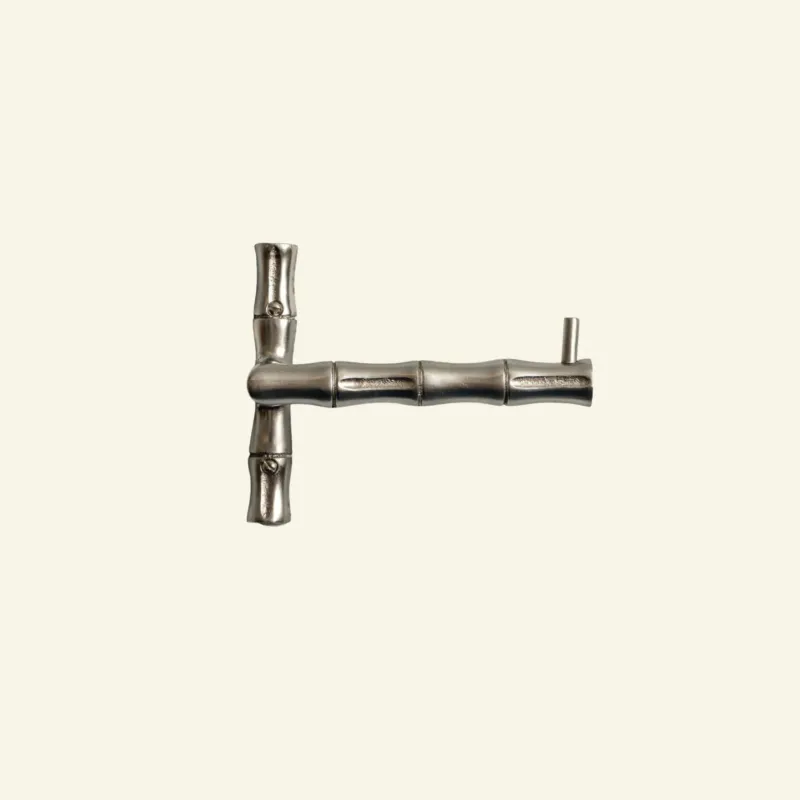 Bamboo Toilet Roll Holder, Polished Chrome