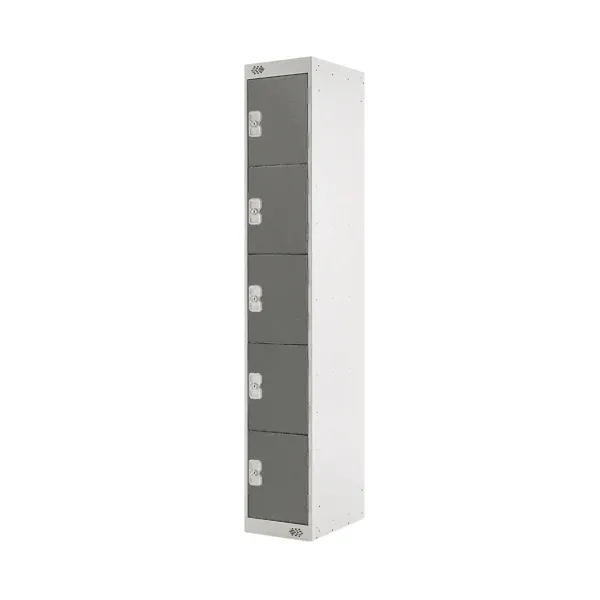 Five Compartment Locker 300x450x1800mm Dark Grey Door MC00063