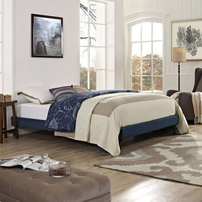 Modway Loryn Full Fabric Bed Frame with Round Splayed Legs - MOD-5889 | Beds | Modishstore - 1