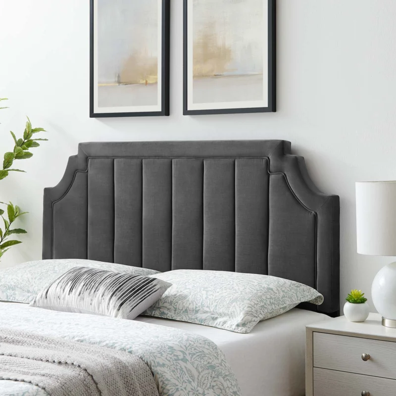Alyona Channel Tufted Performance Velvet Full/Queen Headboard By Modway - MOD-6347 | Headboards | Modishstore - 1