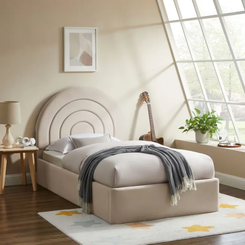 Solana Arched Performance Velvet Twin Platform Bed by Modway | Beds | Modishstore - 1