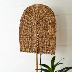 Seagrass Fan Wall Sconce Lamp By Kalalou | Wall Lamps | Modishstore
